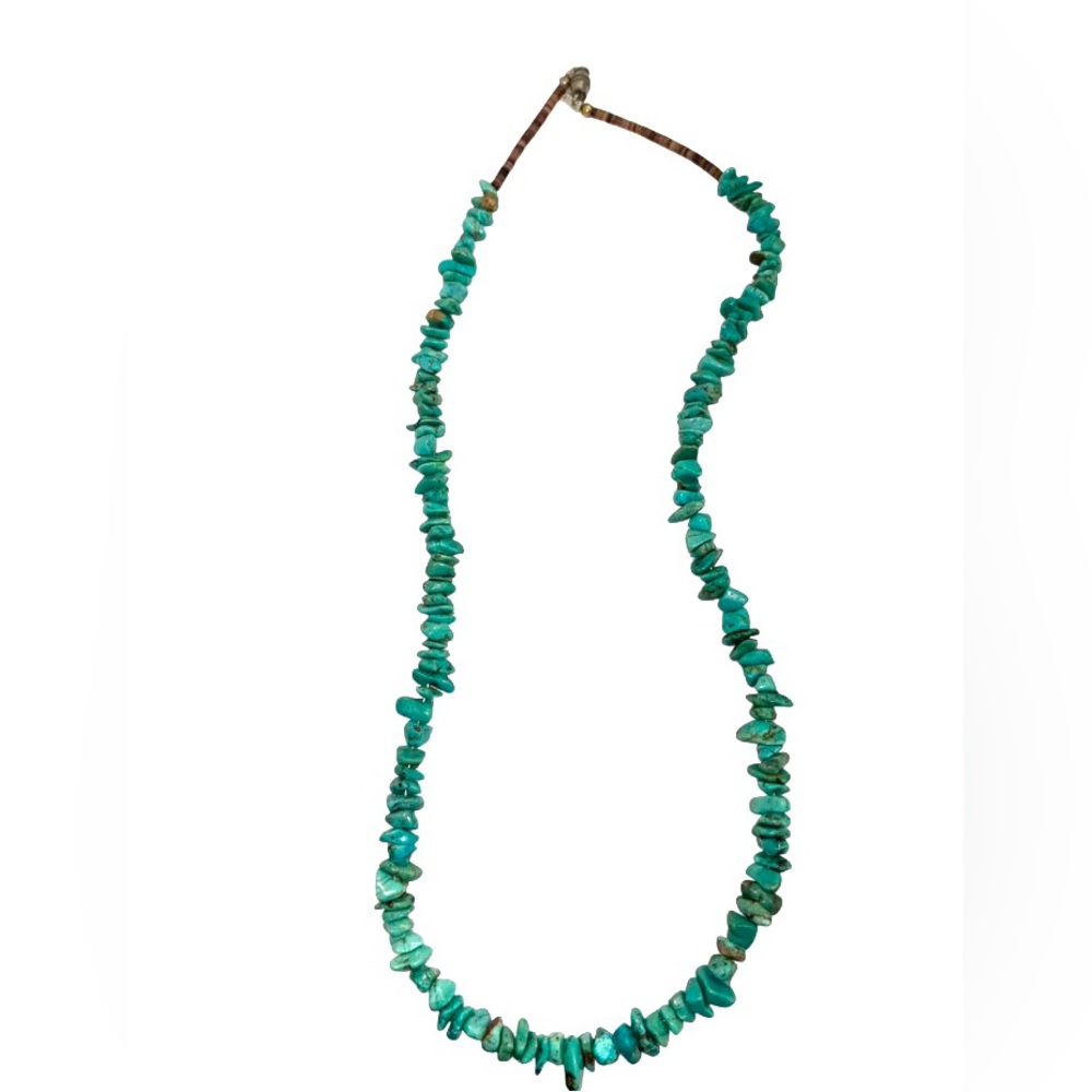 Vintage Handmade Native Turquoise chip Necklace